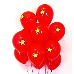 Combo 10/50 Bong Bóng ĐỎ Sao Vàng Bóng Bay Đỏ Sao Vàng Trang Trí Lễ 4
