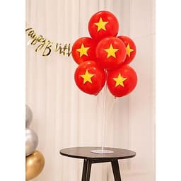 Combo 10/50 Bong Bóng ĐỎ Sao Vàng Bóng Bay Đỏ Sao Vàng Trang Trí Lễ 8