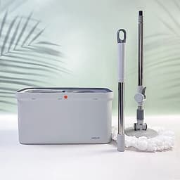 Bộ cây lau nhà LocknLock ETM440GRY xoay 360 độ có thùng vắt, 2 bông lau, hàng chính hãng - JoyMall 3