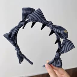 Bờm Phồng  Tóc Hàn Quốc Sang Trọng -Bờm Tóc Nữ với  Nơ Độc Đáo Màu Nâu-Đen 5