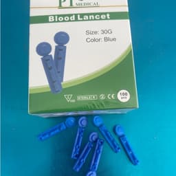 Hộp 100 Kim lấy máu  tròn dùng cho các máy đo đường huyết 1