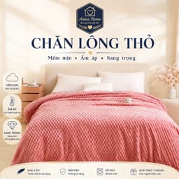 Chăn Lông Thỏ Aniva Home 2m x 2m2 – Mỏng Nhẹ, Mềm Mịn Êm Ái, Dùng Phòng Điều Hòa 1