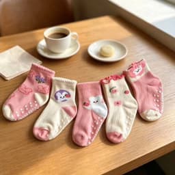 Combo 5/10 Đôi Tất Tập Đi, Vớ Chống Trơn Trượt Có Cao Su Bé Trai Gái Từ 0-3Tuổi 2