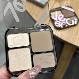 Veecci Bảng Phấn Mắt Bắt Sáng Tạo Khối Ba Trong Một Đa Năng Có Độ Bóng Cao 5