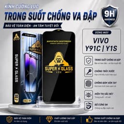 Kính cường lực Vivo Y91C, Y1S cao cấp thế hệ mới full màn miếng dán bảo vệ màn hình điện thoại 1