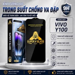 Kính cường lực Vivo Y100 cao cấp thế hệ mới full màn miếng dán bảo vệ màn hình điện thoại 1