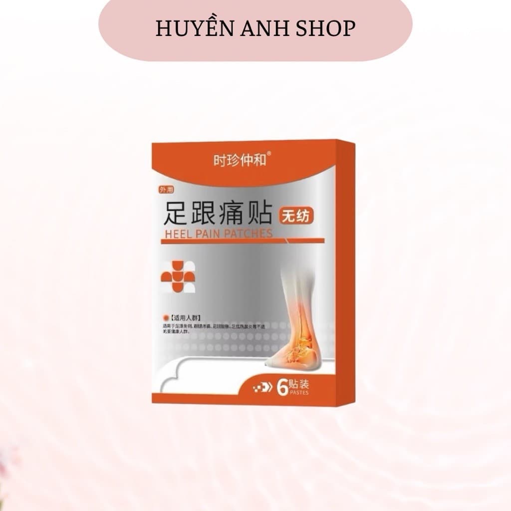 Cao dán gót chân, miếng dán gót chânlàm giảm tình trạng đau nhức gót chân hộp 6 miếng