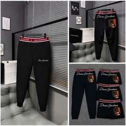Quần Jogger Nam Đôn Chề Chữ Thêu Túi Hoạ tiết Hoạ Tiết Con Cọp đen , dây chữ , Quần Dài Chất Umi Hàn Full Tang Hàng QC 1