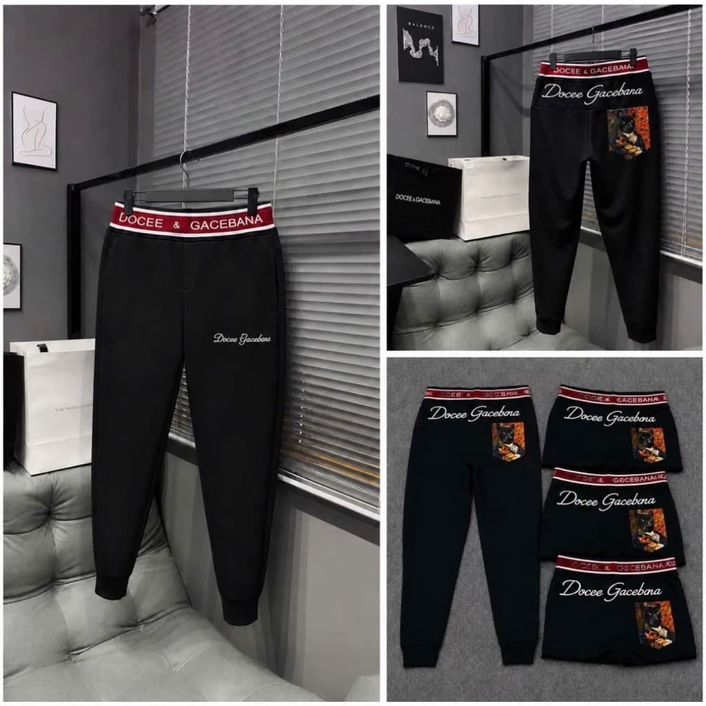 Quần Jogger Nam Đôn Chề Chữ Thêu Túi Hoạ tiết Hoạ Tiết Con Cọp đen , dây chữ , Quần Dài Chất Umi Hàn Full Tang Hàng QC