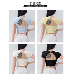 [Hoả Tốc Sẵn] Đồ Tập Gym,Yoga,Pilates Áo Bra Thể Thao Có Tay Đệm Ngực Hở Lưng Pha Lưới QC 5