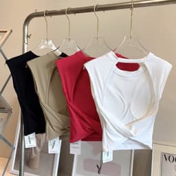 [Hoả Tốc Sẵn] Đồ Tập Gym,Yoga,Pilates Áo Bra Thể Thao Hở Lưng Xoắn Eo Tay Sát Nách QC 3