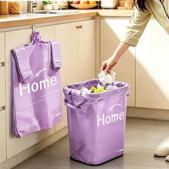 SET 50-100 TÚI ĐỰNG RÁC HOME MÀU TÍM,HƯƠNG HOA NHÀI ĐUỔI CÔN TRÙNG THƠM DỊU CAO CẤP