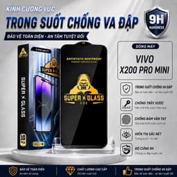Kính cường lực VIVO X200 PRO MINI full màn trong suốt miếng dán bảo vệ điện thoại VV 1