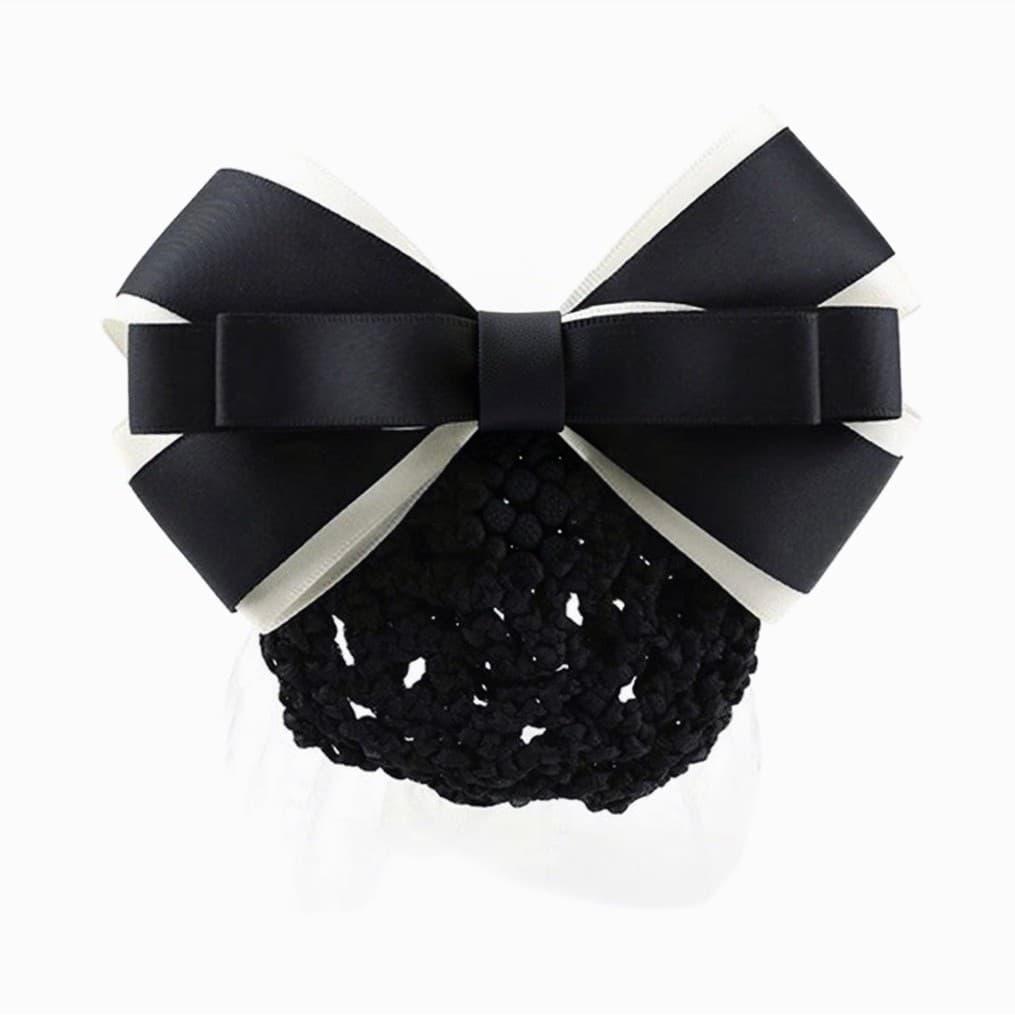 Kẹp tóc có búi lưới Dubochic 10cm hình nơ thời trang văn phòng