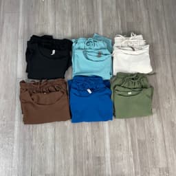 [ Hiền BigSize] Bộ Đủi Nữ BigSize Áo Phông Oversize Quần Short Thun Dây Rút - Bộ Đùi Nữ Chất Đũi Nhẹ Mát Mặc Nhà Đi Chơi 2