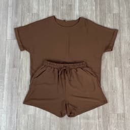 [ Hiền BigSize] Bộ Đủi Nữ BigSize Áo Phông Oversize Quần Short Thun Dây Rút - Bộ Đùi Nữ Chất Đũi Nhẹ Mát Mặc Nhà Đi Chơi 7