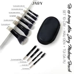 [SET 10 CÂY] Bộ cọ trang điểm Jary Makeup Brush + Túi đựng da PU 2