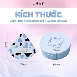 [JARY] Bông Mút Tán Kem Nền Jary Họa Tiết Bò Sữa Kèm Hộp Đựng, Thick Foundation Puff 4