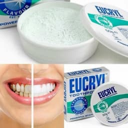 Combo Kem đánh răng Seasy Eucryl 62g + Bột tẩy trắng răng Eucryl 50g giúp trắng răng, sạch mảng bám 6