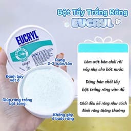 Combo Kem đánh răng Seasy Eucryl 62g + Bột tẩy trắng răng Eucryl 50g giúp trắng răng, sạch mảng bám 9