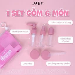 Bộ Chiết Mỹ Phẩm 6 món chai lọ Jary Travel Bottles Set 4