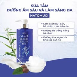 Sữa tắm sáng da dưỡng ẩm Reihaku Hatomugi Body Soap giảm mụn 800ml 2