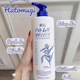 Sữa tắm sáng da dưỡng ẩm Reihaku Hatomugi Body Soap giảm mụn 800ml 5