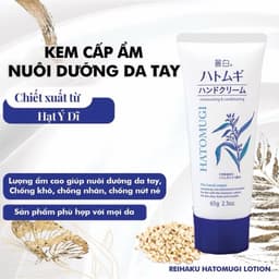 Kem Dưỡng Da Tay Reihaku Hatomugi Hand Cream 65g Giúp Dưỡng Ẩm và Làm Sáng Da 5