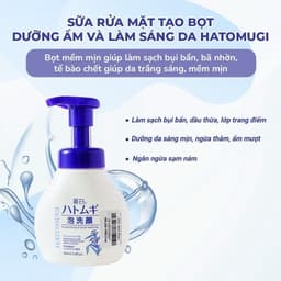 Sữa Rửa Mặt Tạo Bọt 160ml Reihaku Hatomugi Nhật Bản 4