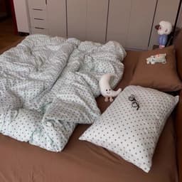 Bộ vỏ chăn ga gối Cotton Đũi gân hoạ tiết cute,bộ 4 món,vỏ chăn có khoá kéo để lồng ruột chăn 6