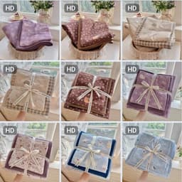 Bộ vỏ chăn ga gối Cotton Đũi gân hoạ tiết cute,bộ 4 món,vỏ chăn có khoá kéo để lồng ruột chăn 2