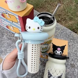 Bình giữ nhiệt hoạt hình 480mL cao cấp - có lõi lọc trà, thiết kế dễ thương giữ nhiệt tốt 6