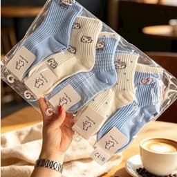 Set 10 Đôi Tất Kitty Hồng Mẫu Mới 2026 Cho Bé, Tất Len Tăm Dày Dặn Dễ Thương 9