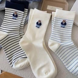 Set 10 tất mẫu gấu mới họa tiết hot trend  NNHA TH 6