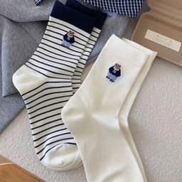 Set 10 tất mẫu gấu mới họa tiết hot trend  NNHA TH 8