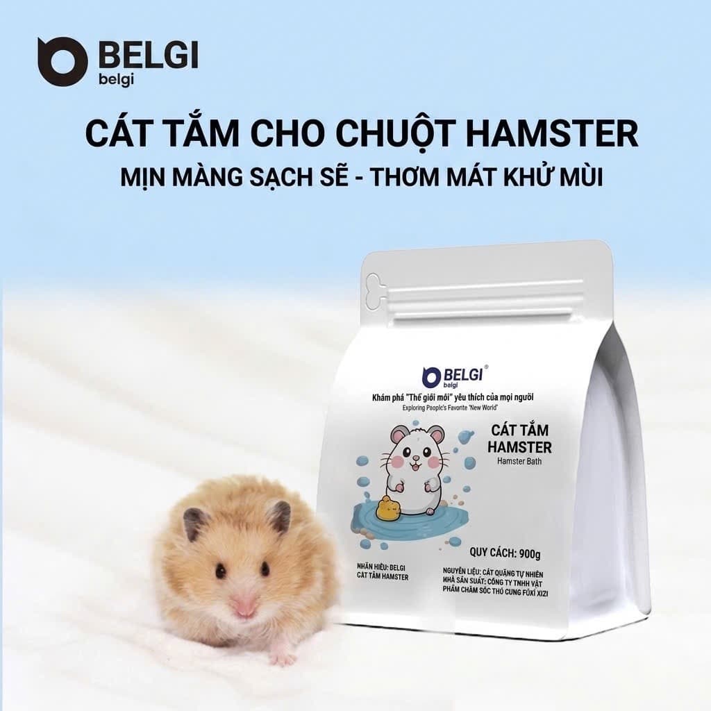 BELGI cát tắm cho chuột hamster nhiều mùi làm sạch lông thơm mát