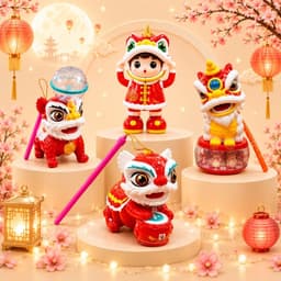 Đèn lồng trung thu kỳ lân thiết kế bắt mắt, màu sắc nổi bật,có nhạc , đèn ,nhựa abs,lồng đèn trung thu 1
