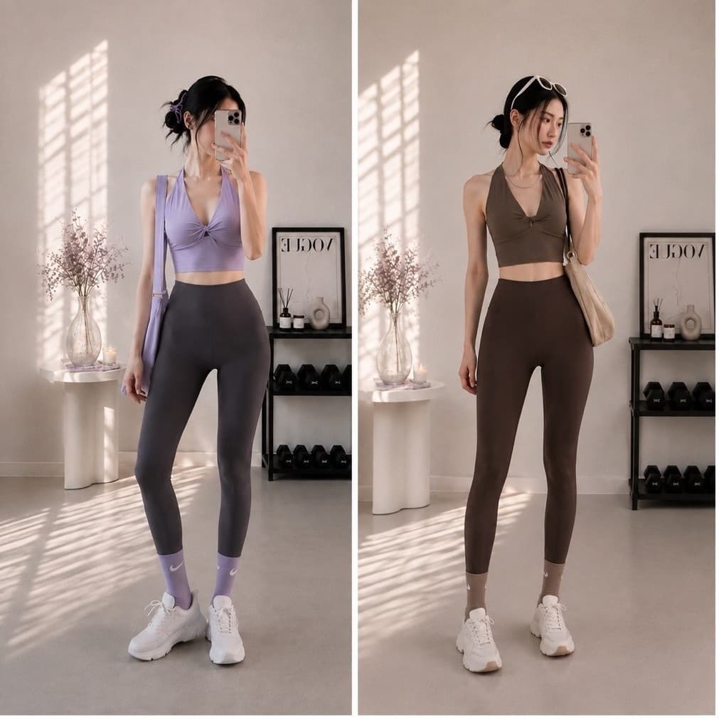 [Hoả Tốc Sẵn] Đồ Tập Gym,Yoga,Pilates Áo Bra Thể Thao Nữ Có Mút QC Yếm Cổ Nơ