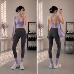 [Hoả Tốc Sẵn] Đồ Tập Gym,Yoga,Pilates Áo Bra Thể Thao Nữ Có Mút QC Yếm Cổ Nơ 2