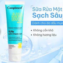 Sữa rửa mặt Compliment Glycolic Acid 5%, gel rửa mặt AHA BHA làm sạch sâu, tái tạo săn chắc cho da nhạy cảm 150ml 2