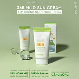 Kem Chống Nắng Rau Má PRETY SKIN Hàn Quốc The Pure Jeju Cica Sun Cream 50ML Dành Cho Da Mụn,Nhạy Cảm 7