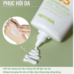 Kem Chống Nắng Rau Má PRETY SKIN Hàn Quốc The Pure Jeju Cica Sun Cream 50ML Dành Cho Da Mụn,Nhạy Cảm 2