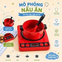Bộ đồ chơi nấu ăn cho bé , đồ chơi nhập vai nấu ăn , bếp có pin hiệu ứng âm thanh mô phỏng chân thực 2