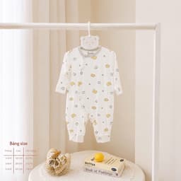Combo 2-3 Bộ Body Dài Tay AVas Bé Trai  Chất Petit Mềm Mát - Thoáng Khí - An Toàn Cho Làn Da Của Sơ Sinh Size 0-9M 5