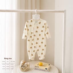 Combo 2-3 Bộ Body Dài Tay AVas Bé Trai  Chất Petit Mềm Mát - Thoáng Khí - An Toàn Cho Làn Da Của Sơ Sinh Size 0-9M 6