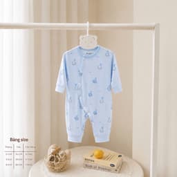 Combo 2-3 Bộ Body Dài Tay AVas Bé Trai  Chất Petit Mềm Mát - Thoáng Khí - An Toàn Cho Làn Da Của Sơ Sinh Size 0-9M 4