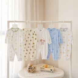 Combo 2-3 Bộ Body Dài Tay AVas Bé Trai  Chất Petit Mềm Mát - Thoáng Khí - An Toàn Cho Làn Da Của Sơ Sinh Size 0-9M 1