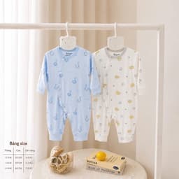 Combo 2-3 Bộ Body Dài Tay AVas Bé Trai  Chất Petit Mềm Mát - Thoáng Khí - An Toàn Cho Làn Da Của Sơ Sinh Size 0-9M 7