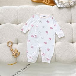 Combo 2-3 Bộ Body Dài Tay AVas Hoạ Tiết Bé Gái   Chất Petit Mềm Mát - Thoáng Khí - An Toàn Cho Làn Da Của Bé Size 0-9M 5