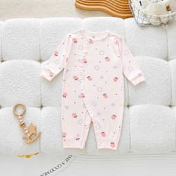 Combo 2-3 Bộ Body Dài Tay AVas Hoạ Tiết Bé Gái   Chất Petit Mềm Mát - Thoáng Khí - An Toàn Cho Làn Da Của Bé Size 0-9M 7